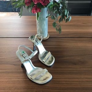 Snazzy Silver & Gold Italian Dress Shoes - 4” Heel